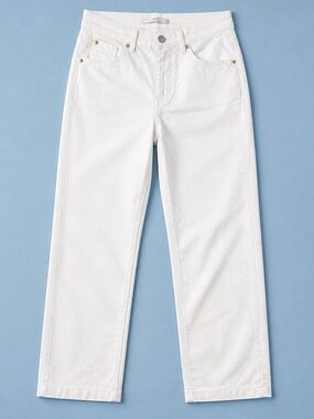 MAC Women's Culotte White Wide Leg Cropped Jeans Size EU 32 US 2 Premium Denim